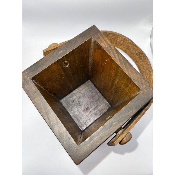 VTG‎ Hand Painted Mini Wooden Basket Painted Flowers & Strawberries Cottagecore - Picture 7 of 13